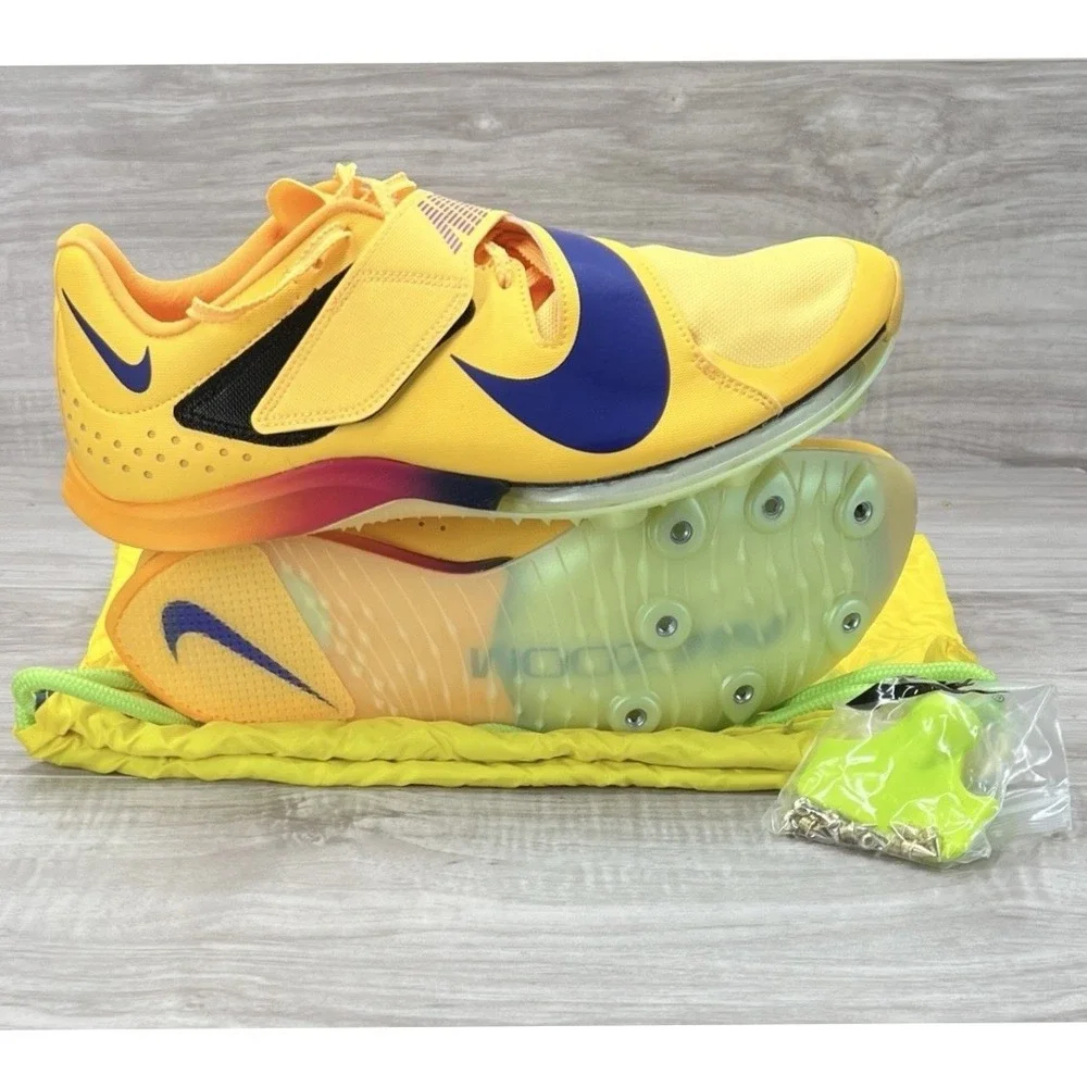 NEW Nike Air Zoom LJ Elite Long Jump Yellow Track Shoes FZ9326-800 Men's 9 Nby